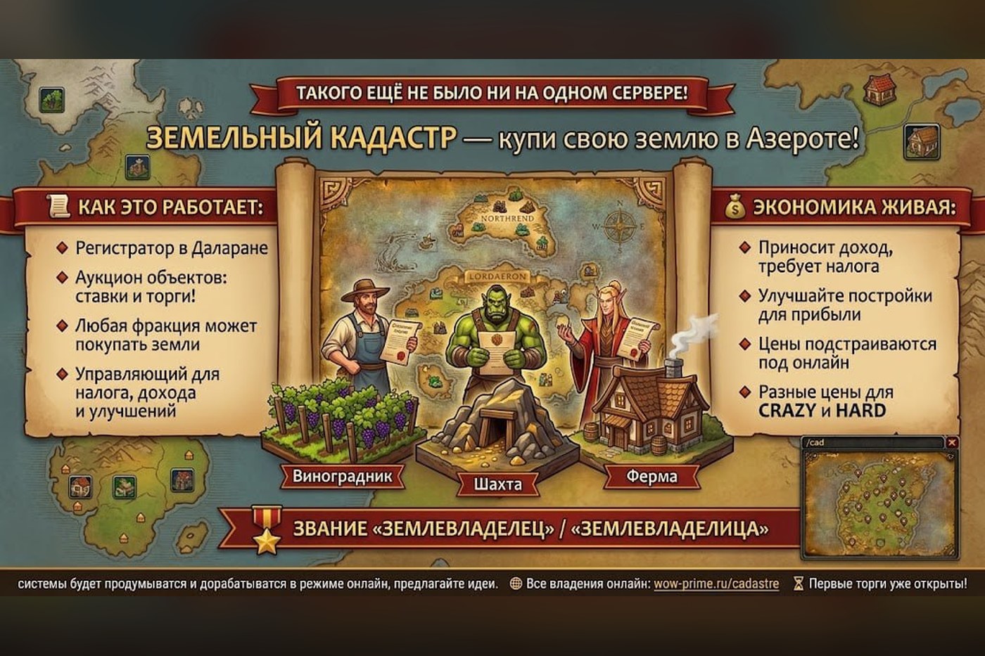 Земельный кадастр: купите свою землю в Азероте